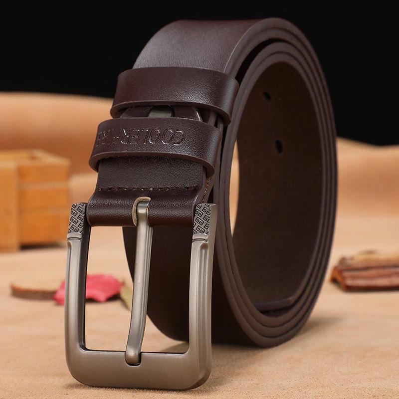 High Quality Genuine Leather Luxury Alloy Buckle Designer Belts for Men - SolaceConnect.com