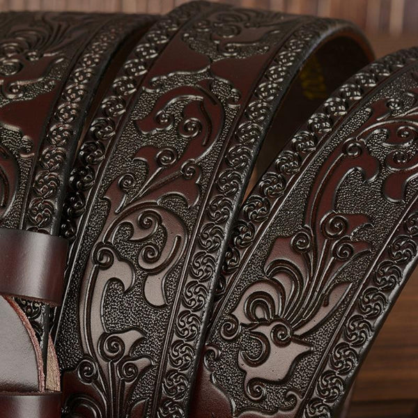 High Quality Genuine Leather Solid Fashion Designer Belts for Men - SolaceConnect.com