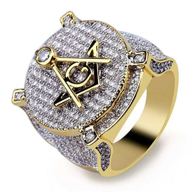 High Quality Iced Out Round Micro Pave Zircon Hip Hop Gift Rings for Men  -  GeraldBlack.com