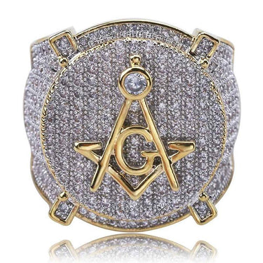 High Quality Iced Out Round Micro Pave Zircon Hip Hop Gift Rings for Men  -  GeraldBlack.com