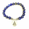 High Quality Lapis Lazuli Natural Stone Beaded Men's Throat Chakra Bracelet - SolaceConnect.com