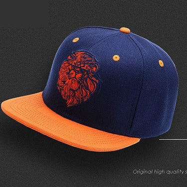 High Quality Lion Face Embroidery Snapback Hip Hop Hat for Boys and Girls - SolaceConnect.com