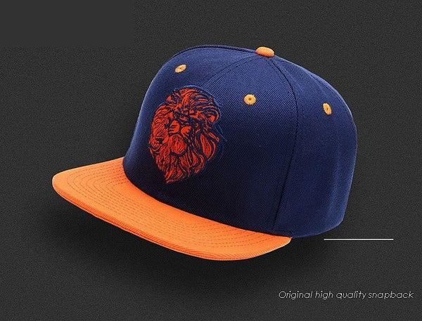 High Quality Lion Face Embroidery Snapback Hip Hop Hat for Boys and Girls - SolaceConnect.com