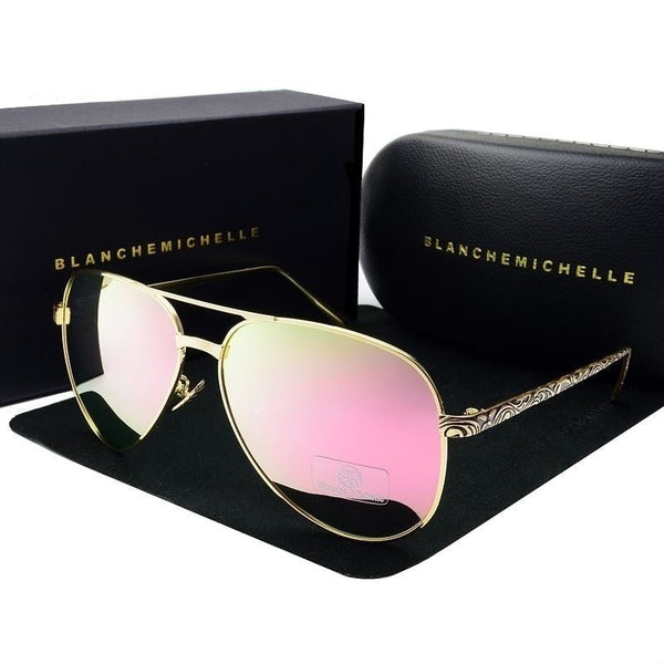 High Quality Pilot Sunglasses for Women with Polarized UV400 Mirror Lens  -  GeraldBlack.com