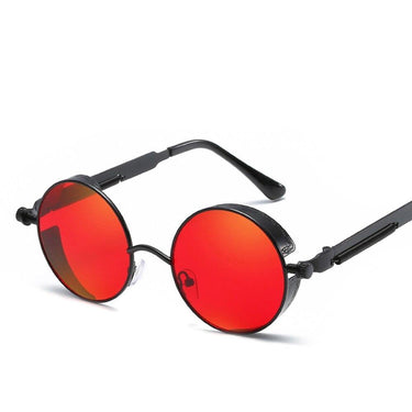 High Quality Retro Unisex Round Steampunk Metal Frame Sunglasses  -  GeraldBlack.com