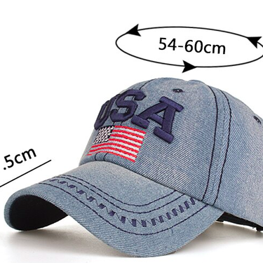 High Quality Unisex Cotton Snapback Baseball Cap with USA Flag Embroidery  -  GeraldBlack.com