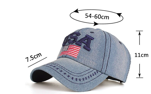 High Quality Unisex Cotton Snapback Baseball Cap with USA Flag Embroidery  -  GeraldBlack.com