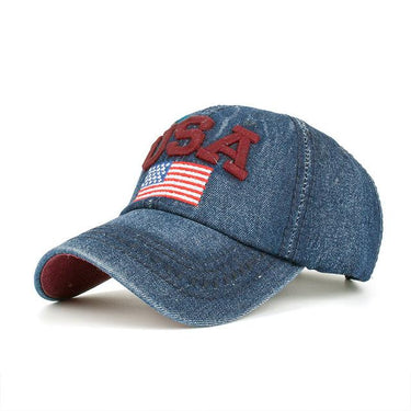 High Quality Unisex Cotton Snapback Baseball Cap with USA Flag Embroidery - SolaceConnect.com