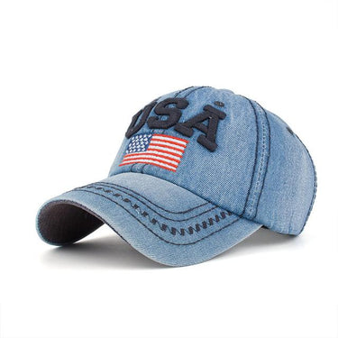 High Quality Unisex Cotton Snapback Baseball Cap with USA Flag Embroidery - SolaceConnect.com
