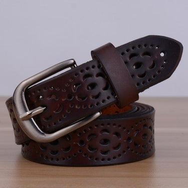 High Quality Women's Genuine Leather Waist Strap Belt with Pin Buckle - SolaceConnect.com