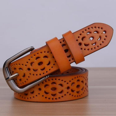 High Quality Women's Genuine Leather Waist Strap Belt with Pin Buckle - SolaceConnect.com