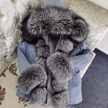 High Street Style Natural Raccoon Fur Hooded Winter Jackets for Women  -  GeraldBlack.com