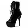 High Thin Heels Round Toe Lace Up Bride's Wedding Formal Boots  -  GeraldBlack.com