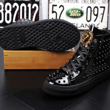 High-top casual men's multi-function rivet sports shoes high-top hip hop dance shoes P5  -  GeraldBlack.com