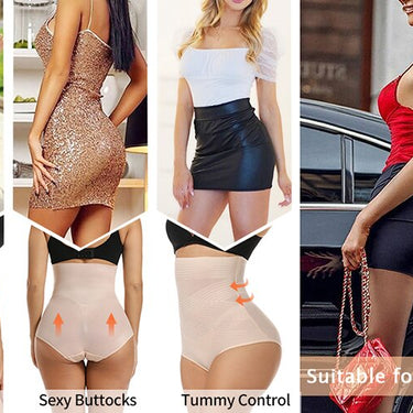High Waist Tummy Control Panties Slimmers Women Shapewear Sculpting Compression Briefs Body  -  GeraldBlack.com