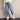 High Waisted Jeans for Women Pink Fleece Ankle Length Loose Blue Fashion Winter Warm Harlan Denim Nine Points Pants  -  GeraldBlack.com