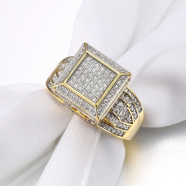Hip Hop AAA+ Cubic Zirconia Bling Iced Out Jewelry Rings For Men - SolaceConnect.com