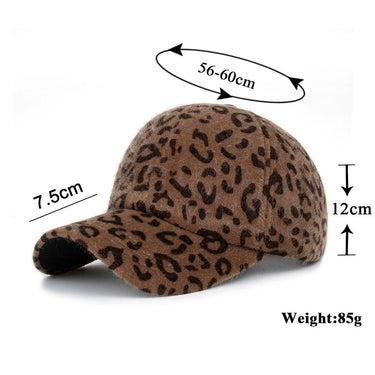Leopard Baseball Cap Autumn Winter Cap For Men Women Adjustable Snapback Hip Hop Trucker Hats Bone - SolaceConnect.com