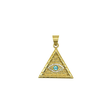 Hip Hop Bling Iced Out Solid Stainless Steel Illuminati Masonic Pyramid Eye of God Pendants Necklace for Men Rapper Jewelry  -  GeraldBlack.com