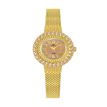 Hip Hop Fashion Women's Golden Stainless Steel Quartz Small Wristwatch  -  GeraldBlack.com