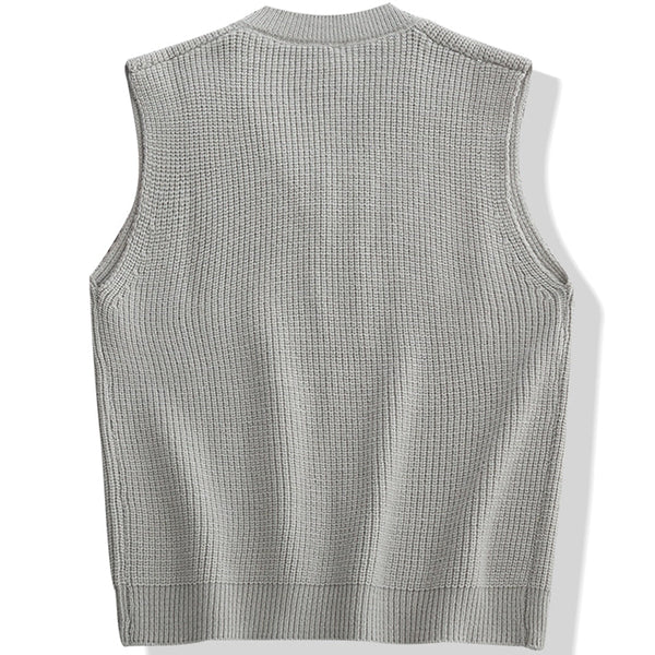 Hip hop men's loose vest v-neck oversized knitted sweaters vests hipster jersey jumper 301  -  GeraldBlack.com
