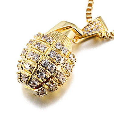 Punk Style Grenade Weapon Pendant Chain Necklaces Hip Hop Men Creative Jewelry Army Fans Male - SolaceConnect.com