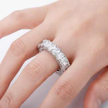 Hip Hop Style Micro Pave Iced Out Cubic Zirconia Wedding Ring for Women  -  GeraldBlack.com