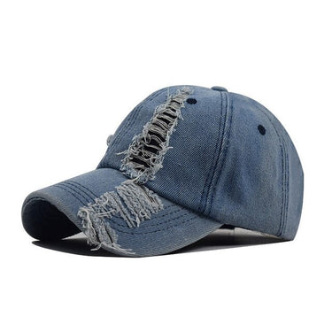 Summer Hole Worn Denim Cap For Men Women Baseball Caps With Visor Streetwear Snapback Hats Hip Hop - SolaceConnect.com