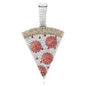 Iced Out Pizza Pendant&Necklace Copper Gold Silver Color Micro Paved Cubic Zircon Hip Hop Jewelry - SolaceConnect.com