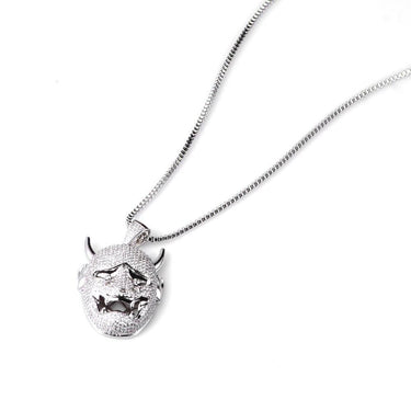 Hip Hop Mask Necklaces Pendant Cubic Zircons Crystal Jewelry Necklace for Men Women Gold Color Gift - SolaceConnect.com