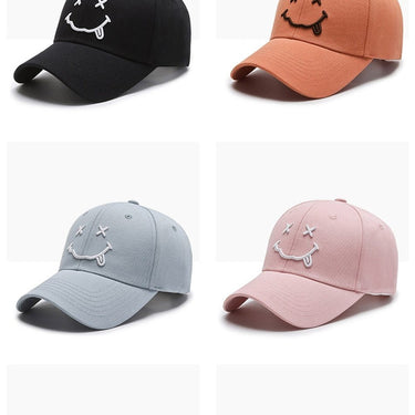 Winter Blue Smiley Face Cap Baseball Caps For Men Women Streetwear Adjustable Snapback Hip Hop - SolaceConnect.com
