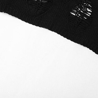Hollow Sexy Shirts Women Y2K Navel See Through Crochet Loose Wild Crop Top Round Neck Long Sleeve Trend Streetwear  -  GeraldBlack.com