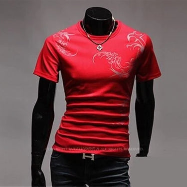 Hot Fashion Novelty Dragon Printed Tatoo O Neck T-Shirts Tees for Men - SolaceConnect.com
