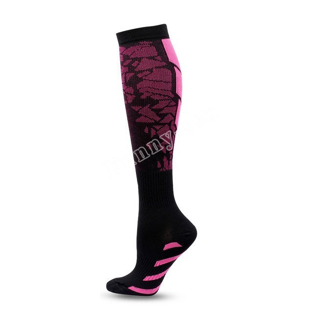 Hot Pink Compression Blood Circulation Promotion Slimming Socks for Men  -  GeraldBlack.com