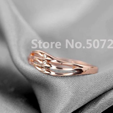 Hot Sale Rings for Women Genuine Austria Crystal 18KRGP Gold Color - SolaceConnect.com