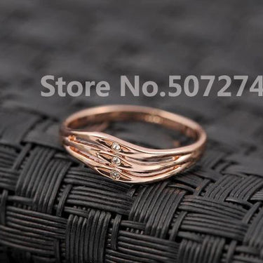 Hot Sale Rings for Women Genuine Austria Crystal 18KRGP Gold Color - SolaceConnect.com