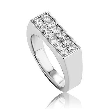 Iced Out Cubic Zirconia Bridal Ring for Women Hip Hop Rock Fashion Jewelry  -  GeraldBlack.com