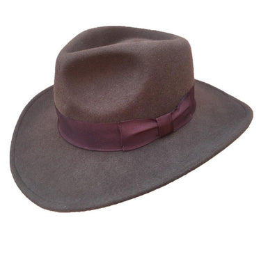 Indiana Jones Brown Fur Outback Hat Crushable Wool Felt Cowboy Fedora - SolaceConnect.com