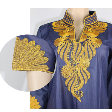 Abaya African Robe batik fabric Ramadan clothes Embroidery Kaftan Jibab Islamic Muslim Dress galabia - SolaceConnect.com