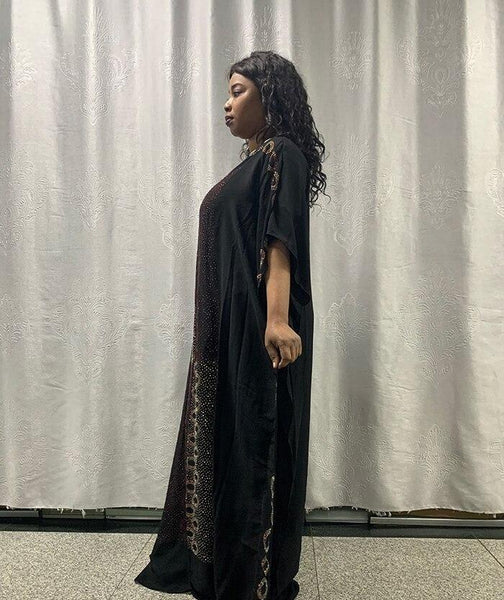 Kaftan Abaya Long Black Dresses Africa Clothing Lady Robe Muslim Islamic Pray Boubou Women Maxi - SolaceConnect.com