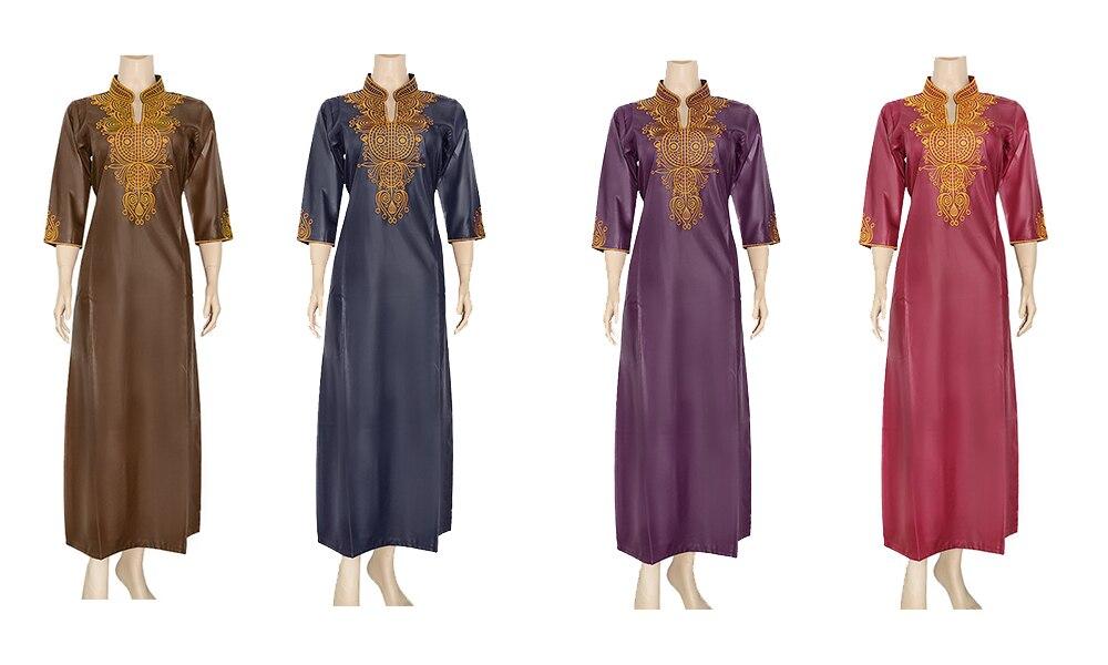 Abaya African Robe Batik Fabric Ramadan Clothes Embroidery Kaftan Jibab Islamic Muslim Dress Galabia - SolaceConnect.com