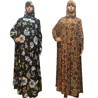 Islamic Fashion Women's Knitted 1pcs Muslim Prayer Loose Long Abaya Dress  -  GeraldBlack.com