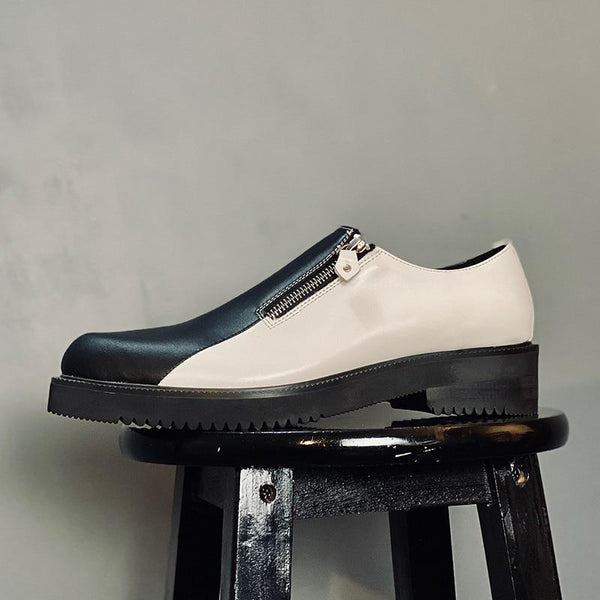 Italian Fashion Men's Mixed Color Pointed Toe Genuine Leather Formal Shoes - SolaceConnect.com