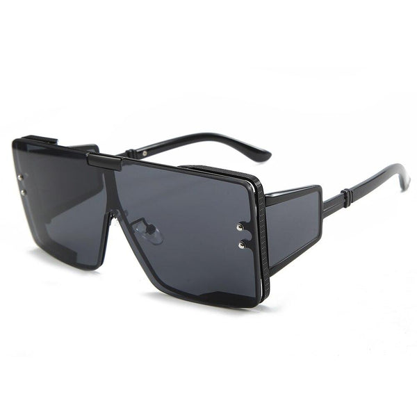 Italian Luxury Style Big Square Shield Shadow Sunglasses for Women  -  GeraldBlack.com