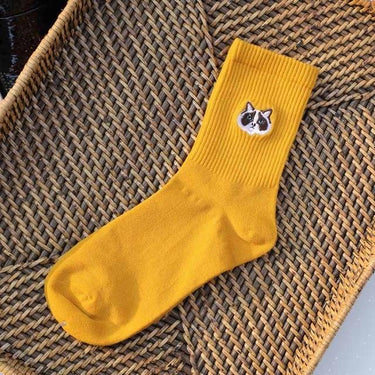 Japanese Cute Harajuku Embroidery Warm Animal Socks for Women - SolaceConnect.com