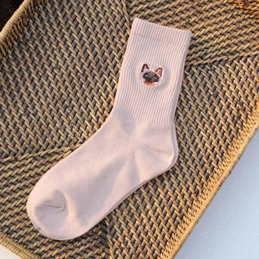 Japanese Cute Harajuku Embroidery Warm Animal Socks for Women - SolaceConnect.com