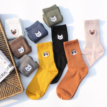 Japanese Cute Harajuku Embroidery Warm Animal Socks for Women  -  GeraldBlack.com