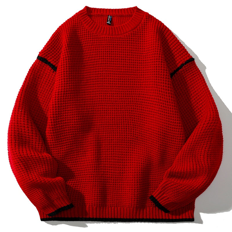 japanese style hip hop loose pullover sweater oversized knitted women and men sweaters hipster jersey unisex jumper 009  -  GeraldBlack.com