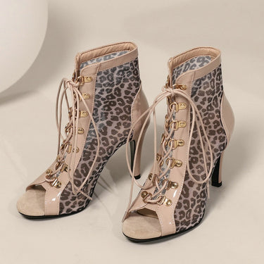 Jazz Dance Shoes for Fashion New Ladies Comfortable High Heels Sexy Leopard Grain Peep Toe Indoor Dance Shoes Women&#39;s Sandals 46  -  GeraldBlack.com