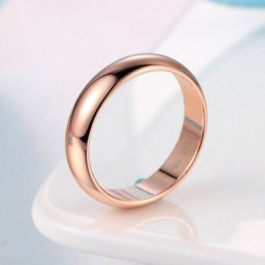 Jewelry Rose Gold Color Anel Bijoux Round Wedding Rings for Women & Men - SolaceConnect.com